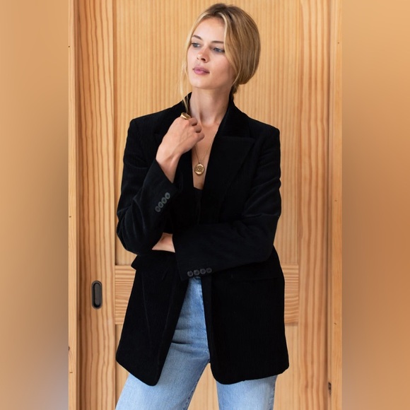 Emerson Fry Black Dylan Cord Jacket, Size Large - Picture 1 of 15